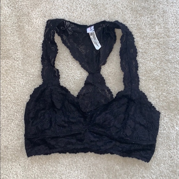 Free People Other - FREE PEOPLE BLACK LACE BRA SIZE SMALL